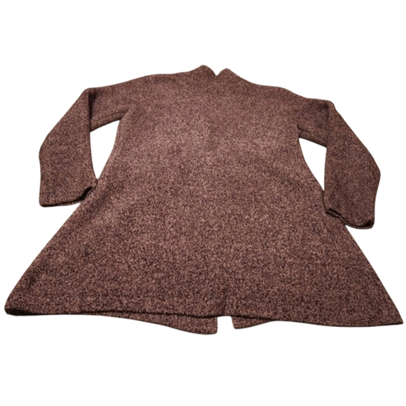 Women's Cambridge Dry Goods Plush Knit Snap Closure Brown Cardigan - Picture 6 of 6